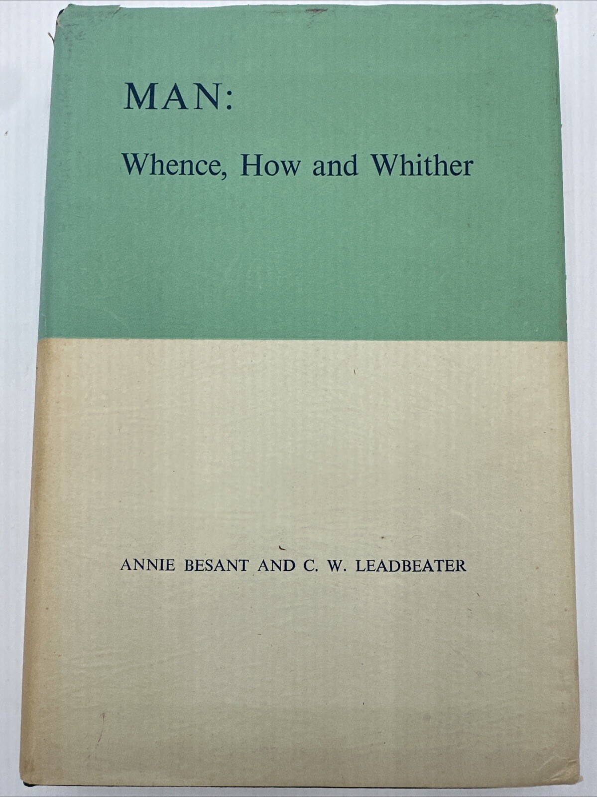 Man Whence How And Whither Annie Besant C W Leadbeater 1971 Hardcover 540 Pages