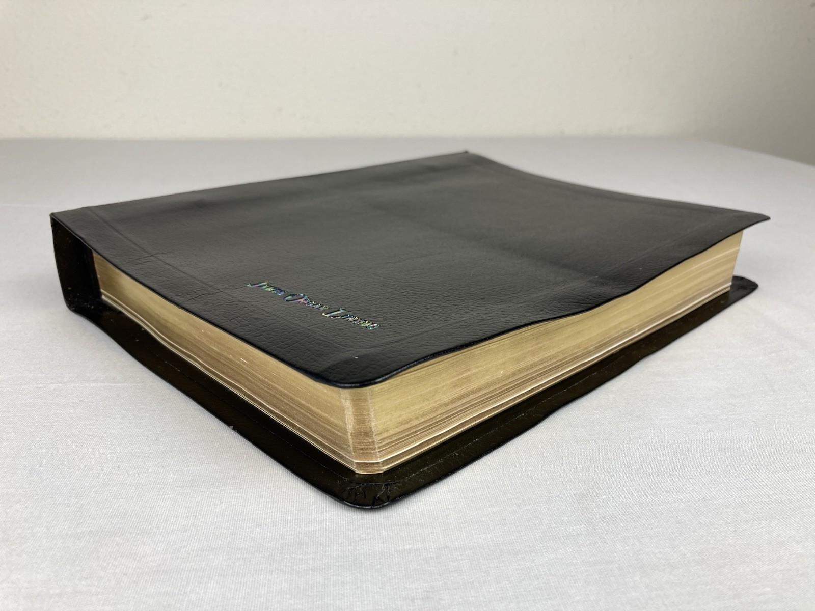 WORLD PUBLISHERS LOOSE LEAF KJV HOLY BIBLE CENTER COLUMN BONDED LEATHER RARE HTF