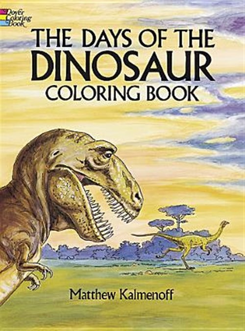 Days of the Dinosaur Coloring Book, Paperback by Kalmenoff, Matthew, Like New…